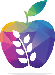 Low poly Restaurant Logo.  Food Industry with takeaway logo vector and Polygonal Home baking colorful vector.