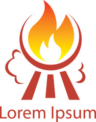 Barbecue party logo design.