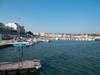 Fototapeta na wymiar View of port of Vieste, IT