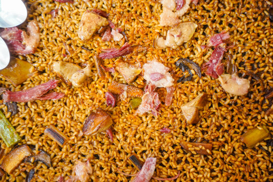 rice with duck mushrooms and fua