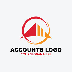 finance accounts logo design vector