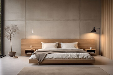 Modern bedroom interior design generated.AI