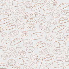 vector hand drawn bakery background