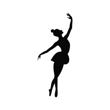 Silhouetted Ballet Beauty: Enigmatic Image of a Ballerina in Timeless Dance, Expressing Poise and Artistry, Perfect for Your Creative Endeavors