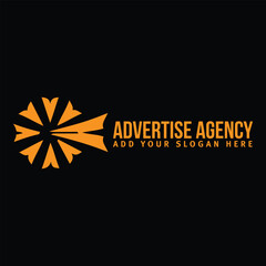 advertisement agency logo design vector