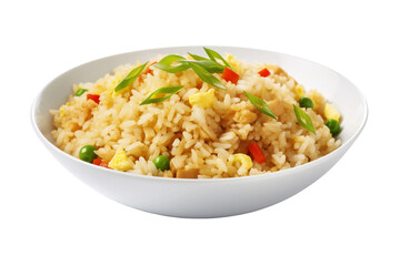 Sizzling Egg Fried Rice Isolated on Transparent Background