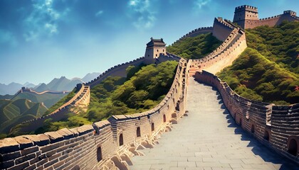illustration of the Great Wall of China suitable as a background