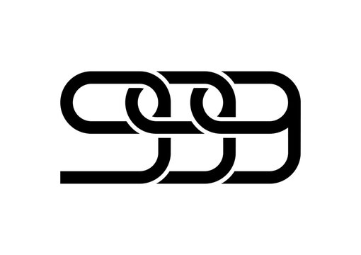 Number 999 vector design logo