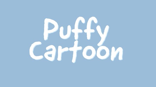Puffy Cartoon Pastel Text Title Intro