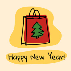 New Year's gift postcard congratulations