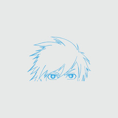 anime logo design vector format