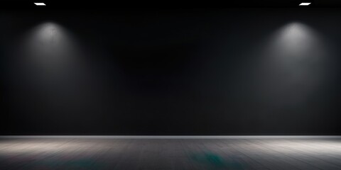 Minimalist grey shadow backdrop with soft light for product presentation