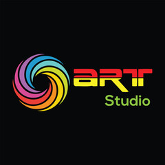 art studio logo design vector format
