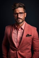 Obraz premium Cool stylish man with glasses
