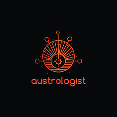 astrology logo design vector format