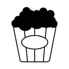 Isolated popcorn icon Vector