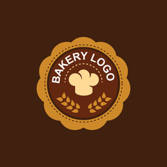 restaurant chef bakery cake baking logo design vector