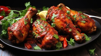 Naklejka premium Delicious fried chicken