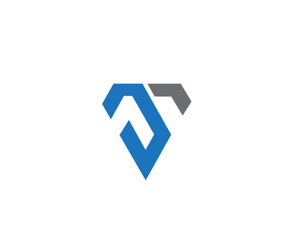 JT logo design, Js logo design vector template
