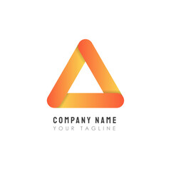 Vector Gradient Logo Triangle Orange
