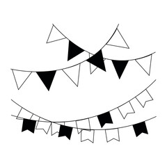 Isolated party ornaments icon Vector