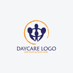 daycare healthcare charity  logo design vector