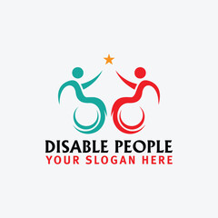 disable people logo design vector