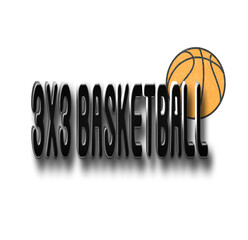 3x3 basketball illustration white background graphic with black text.