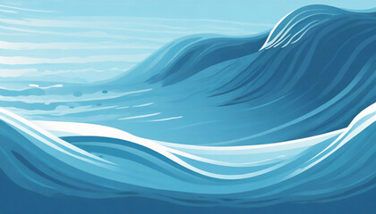 wavy blue water waves background isolated wave banner for copy space text ocean flowing motion lake...