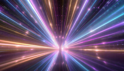 abstract 3d background glowing rays of light