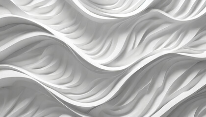 abstract 3d white background organic shapes seamless pattern texture wavy lines