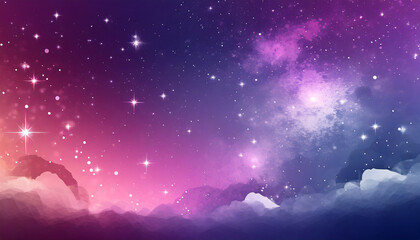 abstract starlight and pink and purple clouds stardust blink background presentation star concept magazine powerpoint website marketing