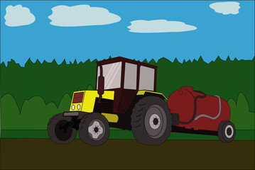 tractor on field