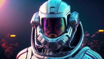 Fototapeta premium astronaut in space suit in space suitable as background