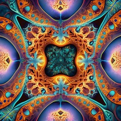 abstract colorful fractal patterned background