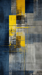 Dark and blue background with yellow thin lines, in the style of blue and gray created with Generative Ai