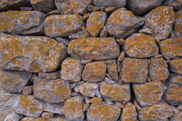 Walls made of stone , stone background.