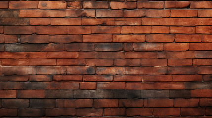 old red brick wall vintage background, worn down red brick wall backdrop, made with generative ai