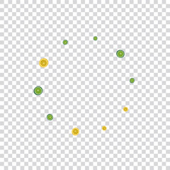 Yellow Lime Background Transparent Vector. Juice Pattern. Grass Fruit Natural. Health Lime Juicy Illustration.