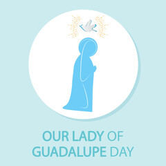 Our Lady of Guadalupe Day Icon, vector art illustration.