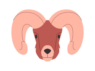 bighorn sheep brown color head mammal animal strong power and live in mountain environment