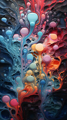 Obraz premium Wonderful fluid painting background with highly detailed and textured created with Generative Ai