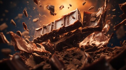 Shattered Chocolate Bar Explosion