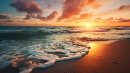 Rolgordijnen sunset on the beach © Nabeel