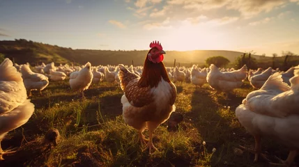 Fotobehang range chickens © Nabeel