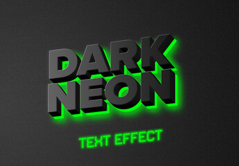 Dark Neon Text Effect