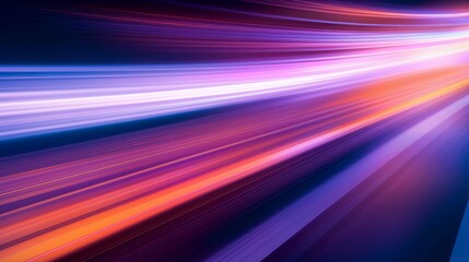 Naklejka premium abstract long exposure dynamic speed light trails AI generated illustration