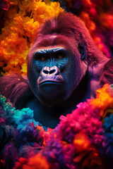 Obraz premium Face of an angry monster gorilla