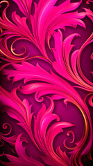 Neon hot pink and gold wallpaper created with Generative Ai