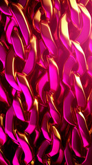 Neon hot pink and gold wallpaper created with Generative Ai